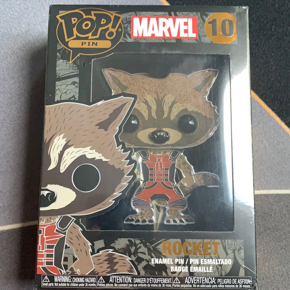 Funko Pop Pin Marvel Rocket Raccoon